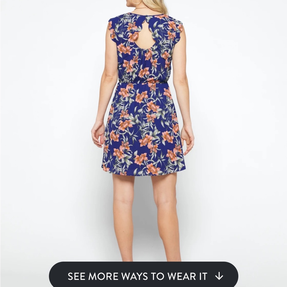 41 Hawthorn Floral Blue Dress